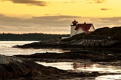 Dramatic Sunset by Hendricks Head Lighthouse in Maine